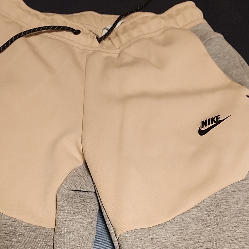 Nike Tech Mens Tan and Gray Joggers
